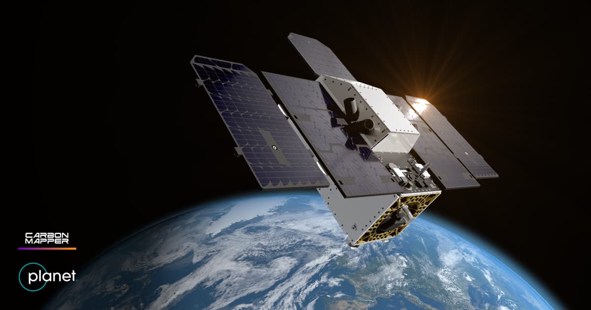 Image of Tanager satellite rendering in orbit